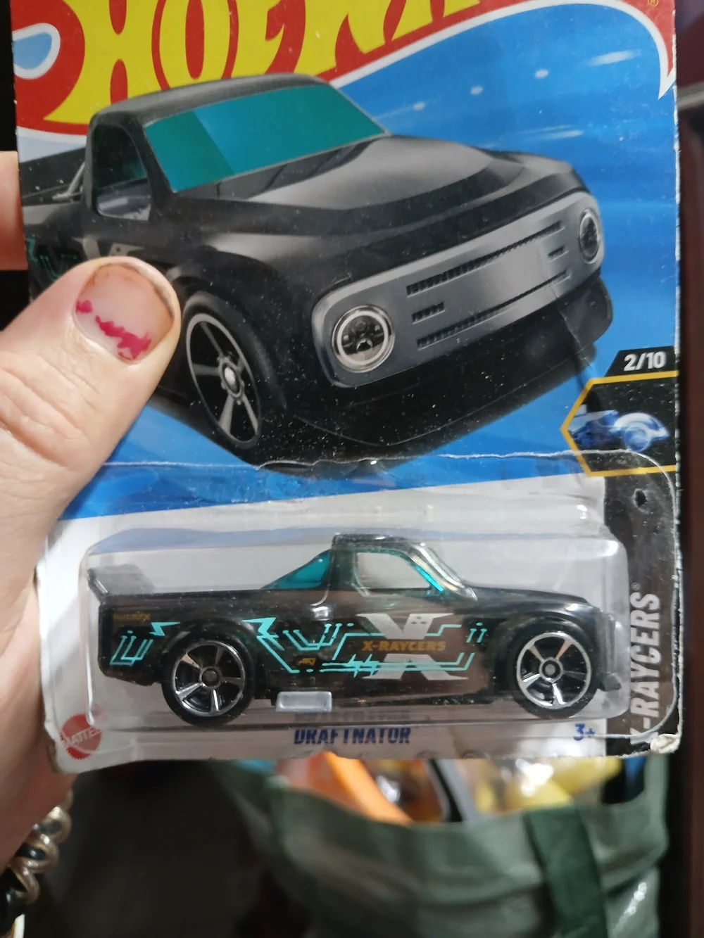 the Draftnator diecast car  2025 Hot Wheels X-Raycers  Black Kroger Exclusive